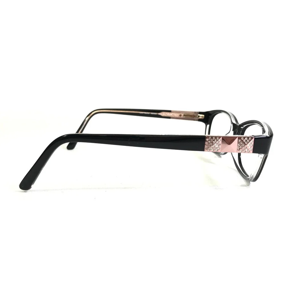 Bebe Eyeglasses Frames BB5082 001 LADY VEGAS Black Clear Crystals 52-16-135